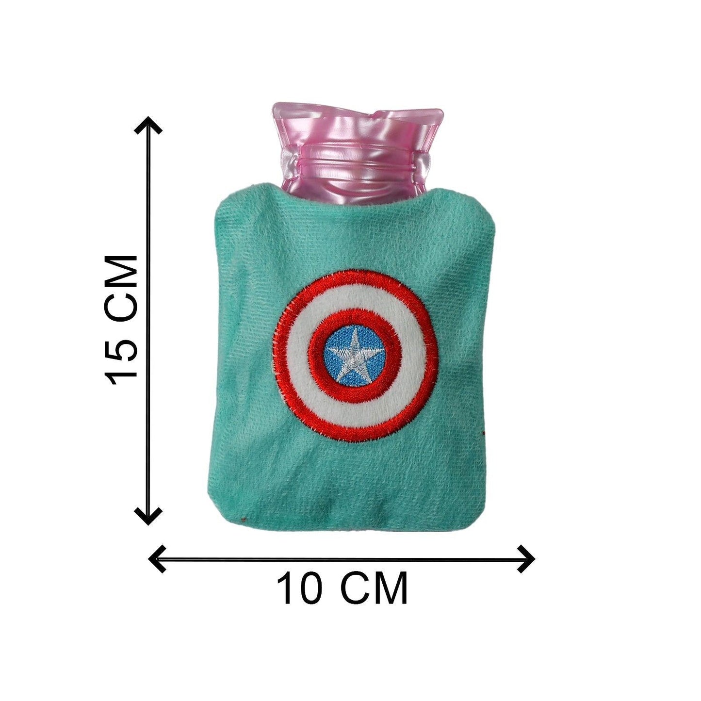 6517 Captain America's Shield small Hot Water Bag with Cover for Pain Relief, Neck, Shoulder Pain and Hand, Feet Warmer, Menstrual Cramps. - deal99.in