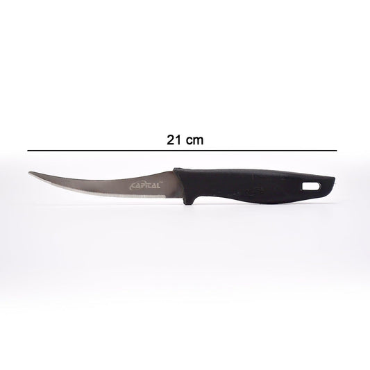 2390 Stainless Steel knife and Kitchen Knife with Black Grip Handle (21 Cm) DeoDap