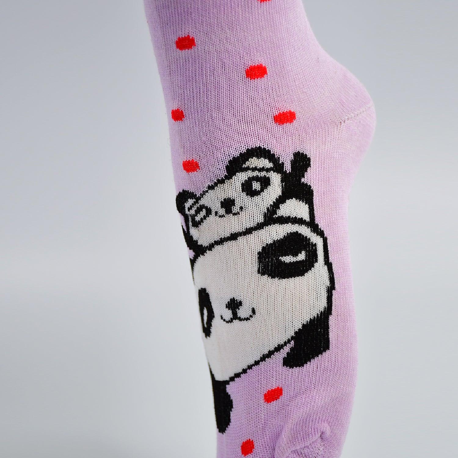 7376 1PAIR PANDA DESIGN SOCKS FOR WOMEN DeoDap