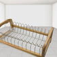 7794 STAINLESS STEEL DRAIN BOWL STORAGE RACK HOLDER PLATE DISH CUTLERY CUP RACK WITH TRAY KITCHEN SHELF STAND