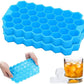 7161 Flexible Silicone Honeycomb Design 37 cavity Ice Cube Moulds Trays Small Cubes For Whiskey Tray For Fridge (Multicolor) DeoDap