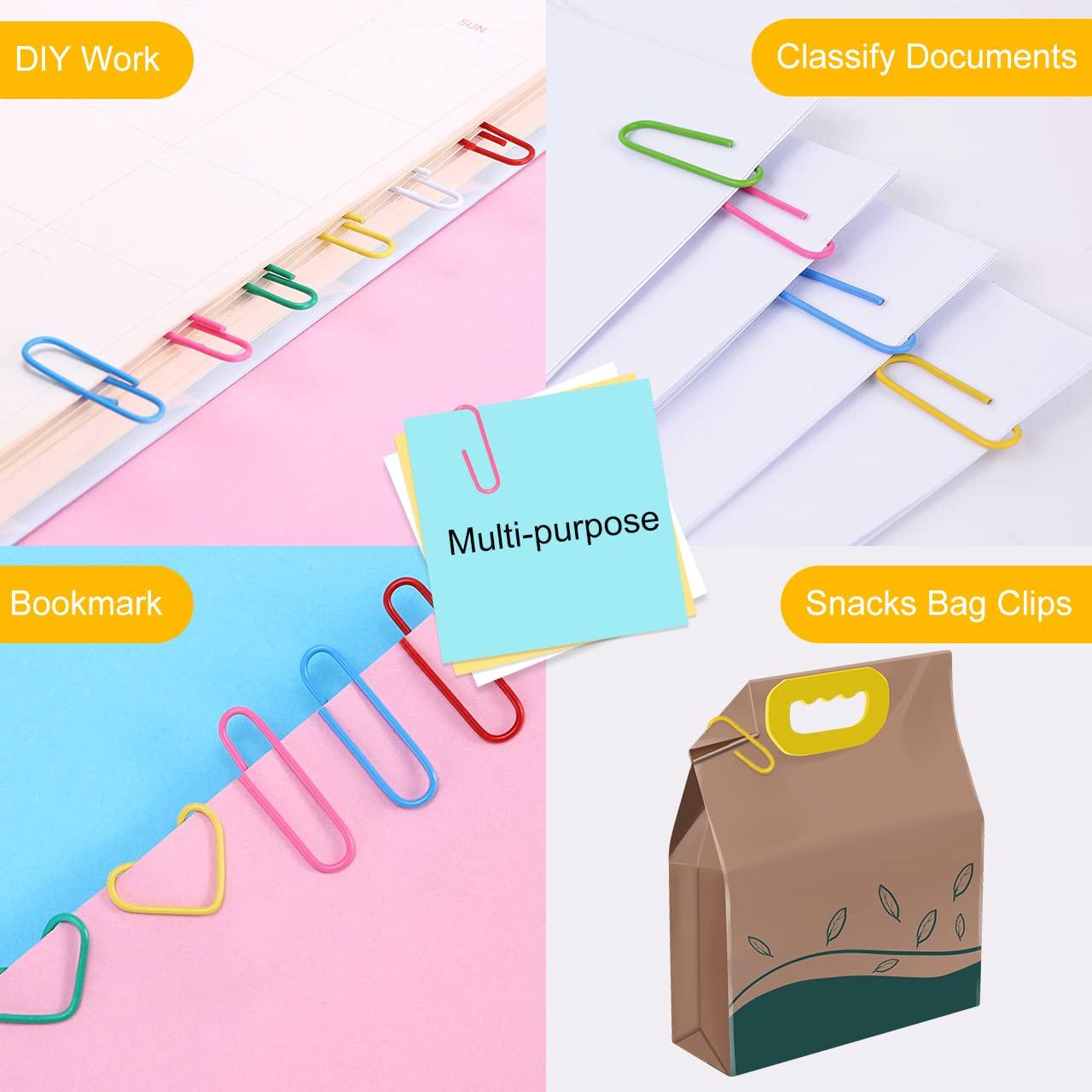 8859 MultiPurpose Assorted Color Coated Paper Clips, Assorted Sizes, Durable & Rustproof, Colored Paper Clips for Paperwork, DIY Work, classify Documents, Bookmark, Snacks Bag Clips, Suitable for Home, School, Office (Approx 28 Pcs) - deal99.in