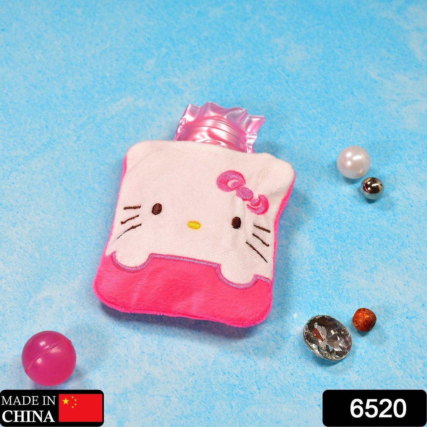 6520 Pink Hello Kitty small Hot Water Bag with Cover for Pain Relief, Neck, Shoulder Pain and Hand, Feet Warmer, Menstrual Cramps. - deal99.in