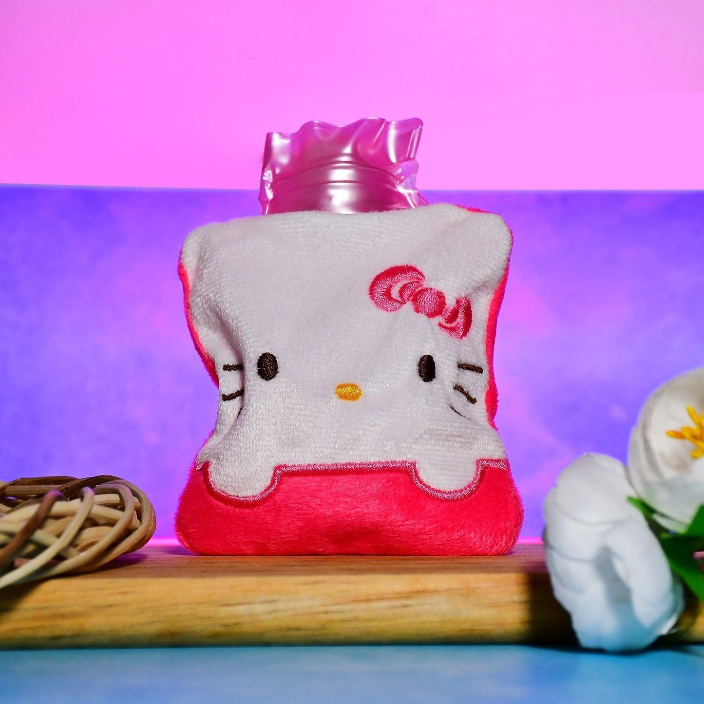 6520 Pink Hello Kitty small Hot Water Bag with Cover for Pain Relief, Neck, Shoulder Pain and Hand, Feet Warmer, Menstrual Cramps. - deal99.in