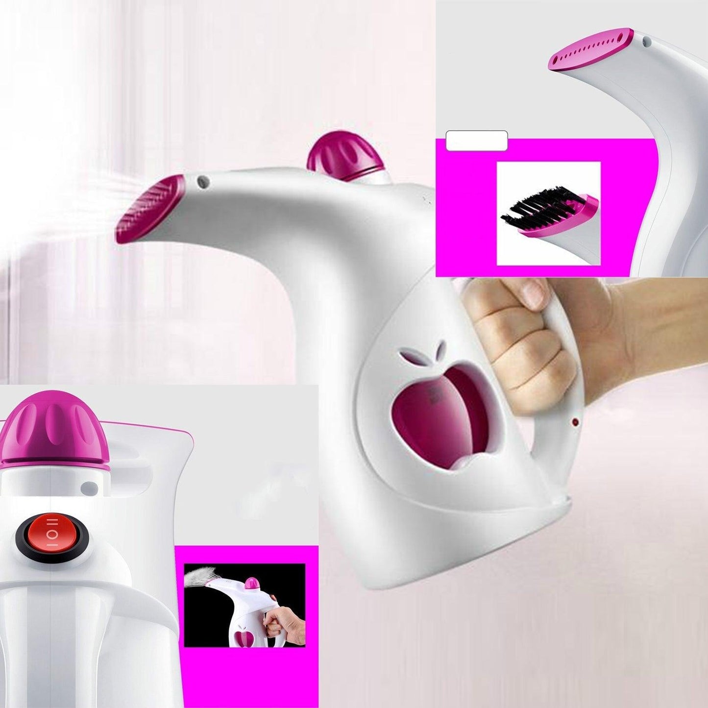 Portable 2 in 1 Handheld Garment Steamer & Facial Steamer Electric Iron Steam Portable Handy Vapor Steamer