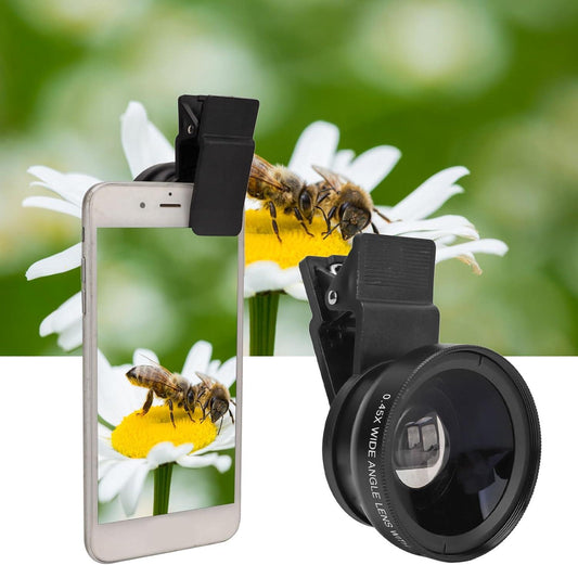 6553 Camera Lens External Phone Lens Phone Camera Lens 0.45X Universal Ultra Wide Angle 12.5X Beauty Function External Lens Camera Accessories for Take Pictures, most Android Smartphone