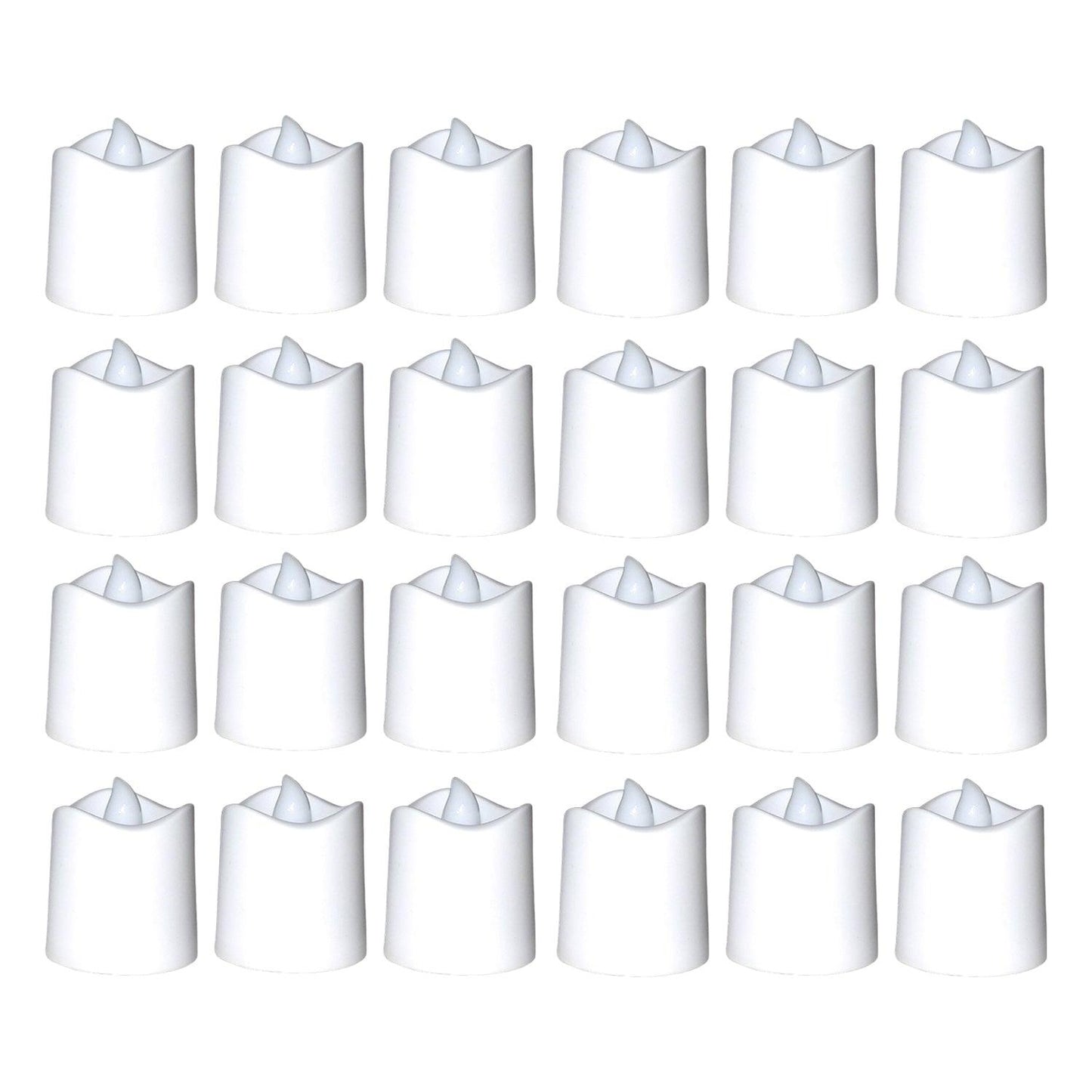 7221 Festival Decorative - LED Tealight Candles (White, 24 Pcs) DeoDap