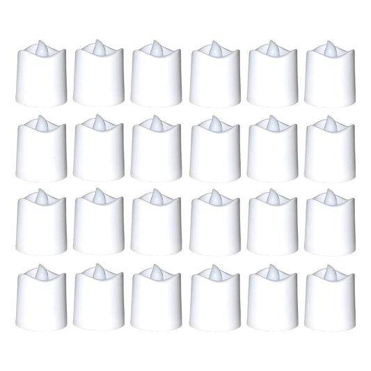 7221 Festival Decorative - LED Tealight Candles (White, 24 Pcs) DeoDap