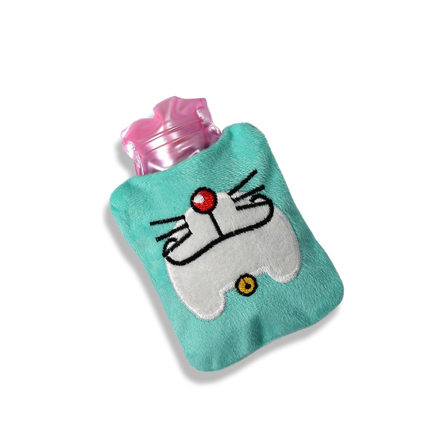 6529 Doremon Cartoon small Hot Water Bag with Cover for Pain Relief, Neck, Shoulder Pain and Hand, Feet Warmer, Menstrual Cramps. - deal99.in