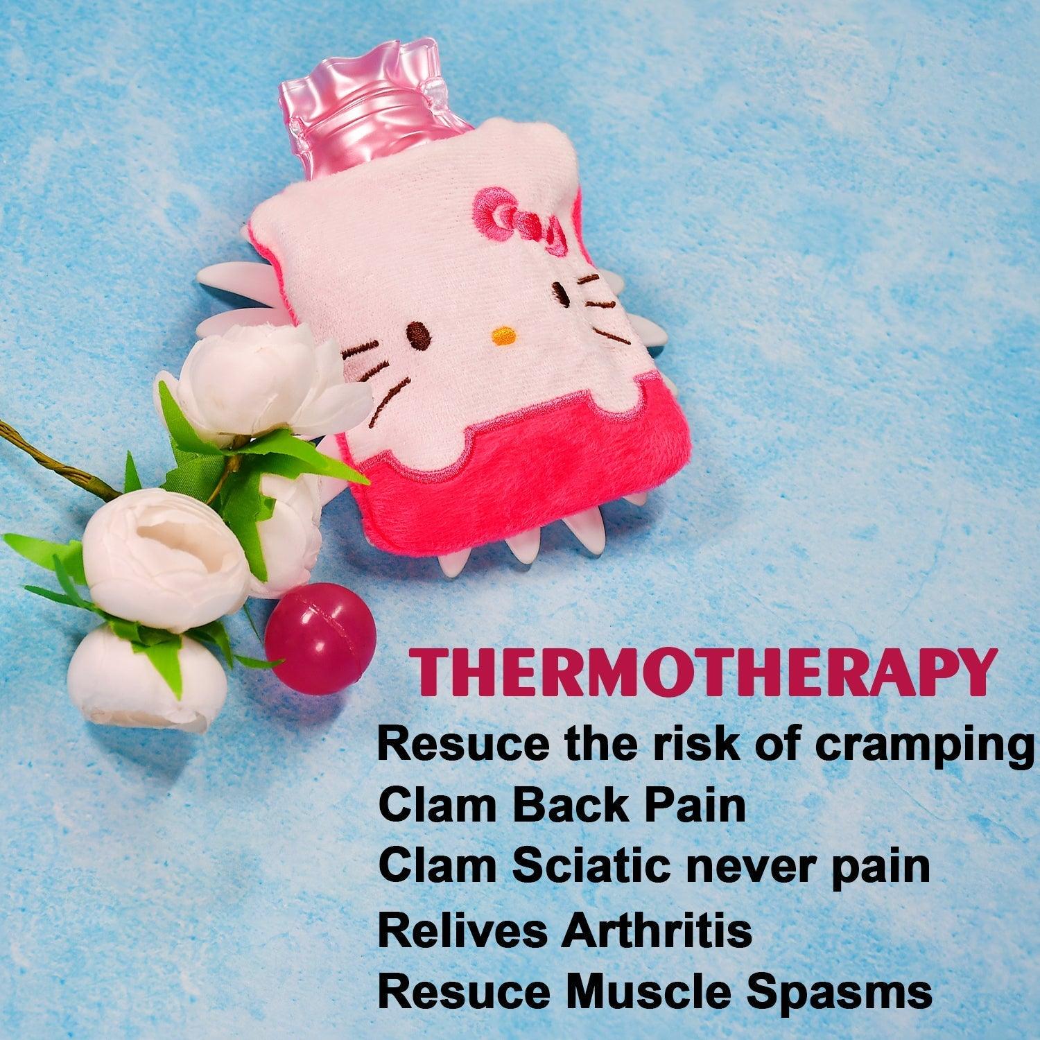 6520 Pink Hello Kitty small Hot Water Bag with Cover for Pain Relief, Neck, Shoulder Pain and Hand, Feet Warmer, Menstrual Cramps. - deal99.in