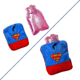 6530 Superman Print small Hot Water Bag with Cover for Pain Relief, Neck, Shoulder Pain and Hand, Feet Warmer, Menstrual Cramps. - deal99.in