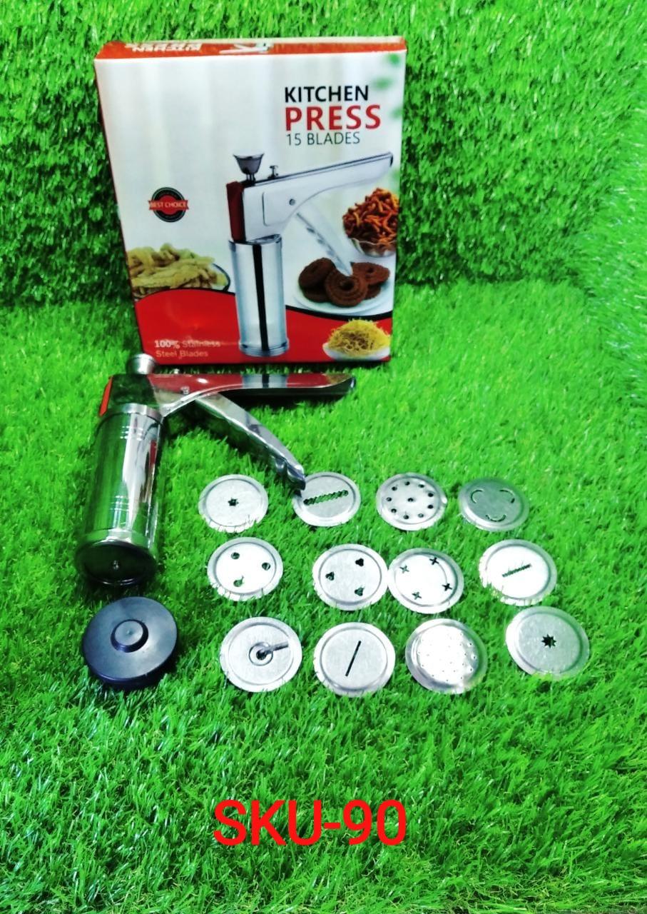 090 Plastic Kitchen Press Set, 12-Pieces, Silver (Kitchen_Press) Go5 Incorporation