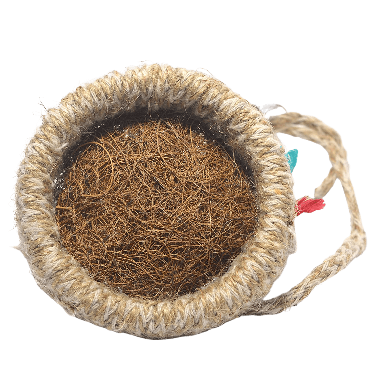 1731A ARTIFICIAL JUTE HANGING BIRDS NEST JHUMAR CHIDIYAN KA GHOSLA With Brown Box DeoDap