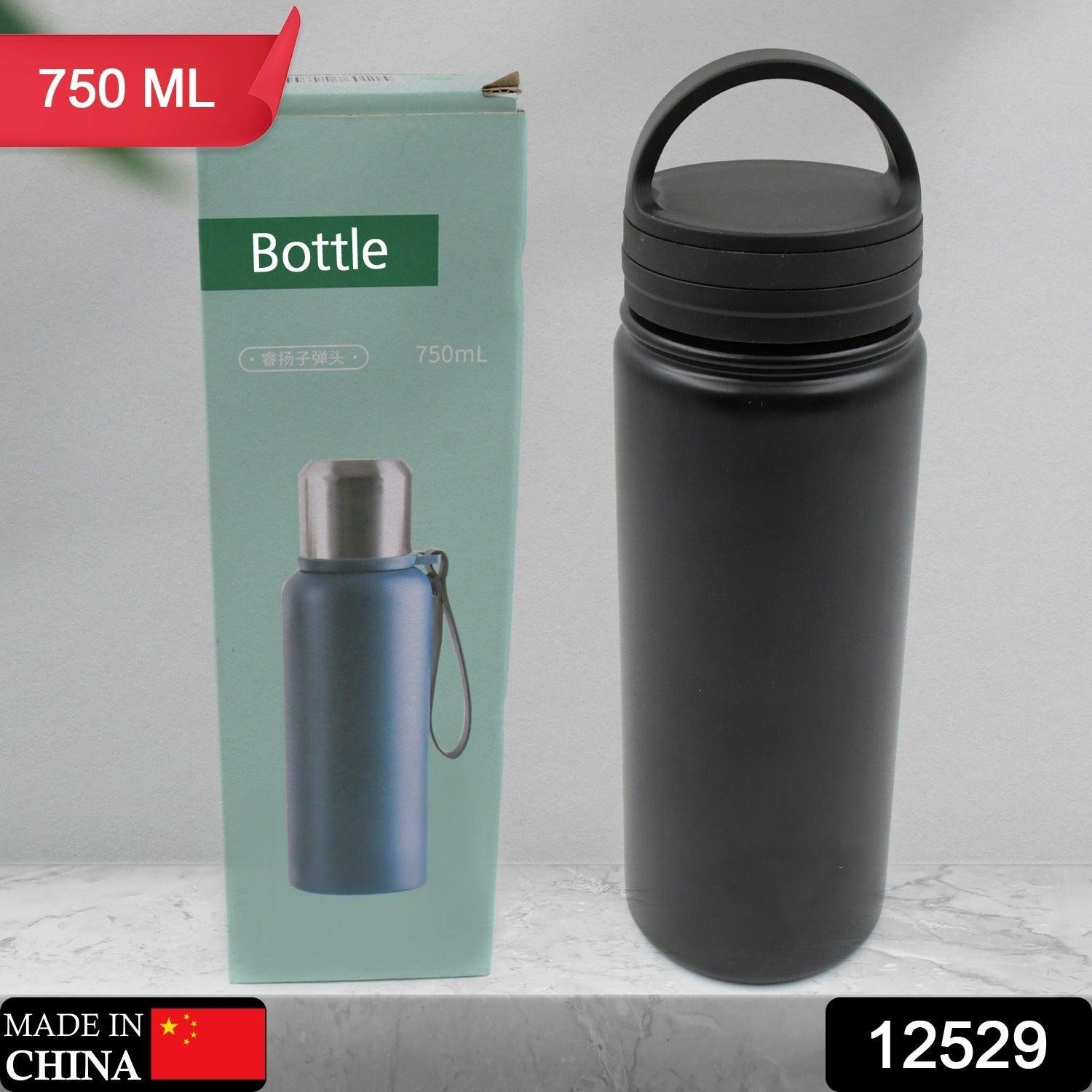 12529 Vacuum Stainless Steel Water Bottle With Carry Handle, Fridge Water Bottle, Leak Proof, Rust Proof, Cold & Hot | Leak Proof | Office Bottle | Gym | Home | Kitchen | Hiking | Trekking | Travel Bottle (750 ML ) - deal99.in